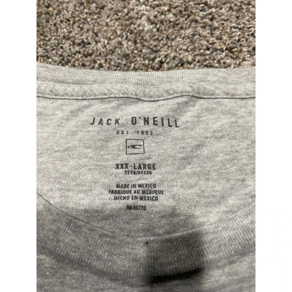 Jack O'Neill Mens 3XL Gray Dropping Lines Tuna Fishing Graphic T-Shirt Heather